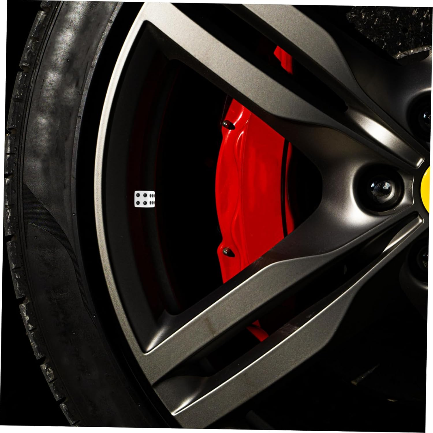 JECOMPRIS 10Pcs Dice Style Valve Stem Caps Leak Dust Caps for Bikes Vehicles Durable Transparent Covers Easy Installation Protection Against - White image number 5