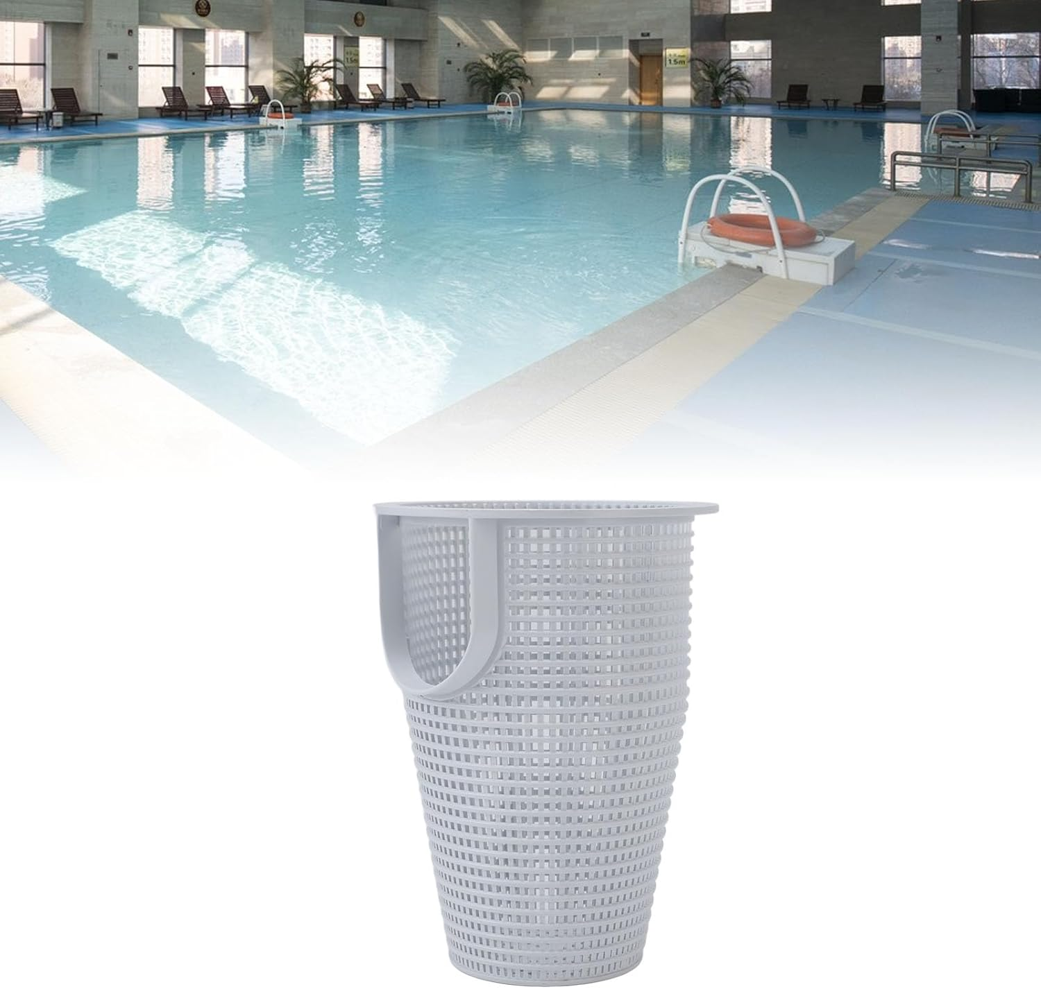Pool Pump Basket for 4 H P 2400GPH, Plastic Strainer Basket for Swimming Pools Skimmer Replacement Parts, Pool Centrifugal Pump Filter Basket, Efficient Filtration image number 3