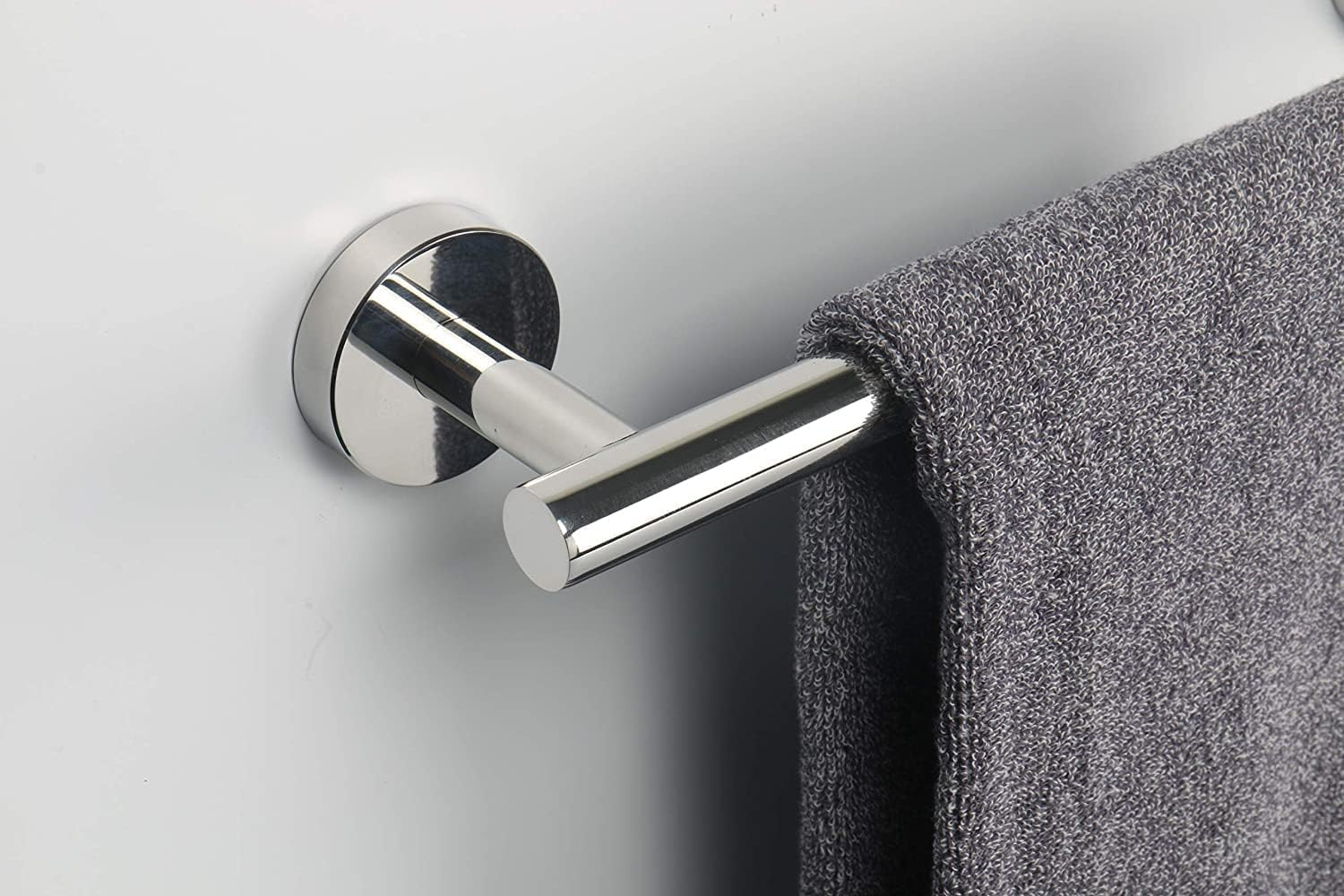 YUET Towel Rail 40CM Chrome Hand Towel Holder Bar Bathroom Holders for Bathrooms Kitchen Dish Cloths Hanger 304 Stainless Steel RUSTPROOF Wall Mounted 16'' (Polished Mirror) image number 6
