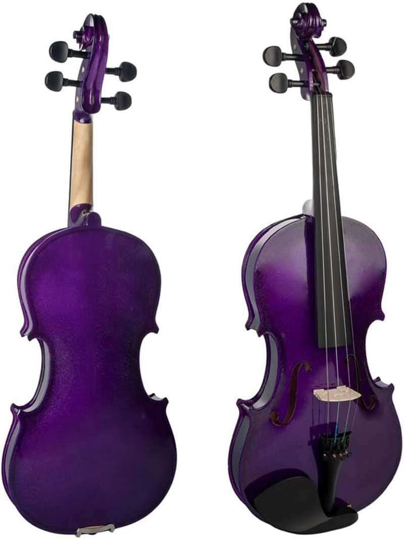 Tignapoo 4/4 Violin Spruce Wood Top Panel Basswood Back Side Panel with Gig Bag Brazilwood Bow for Beginner String Instrument