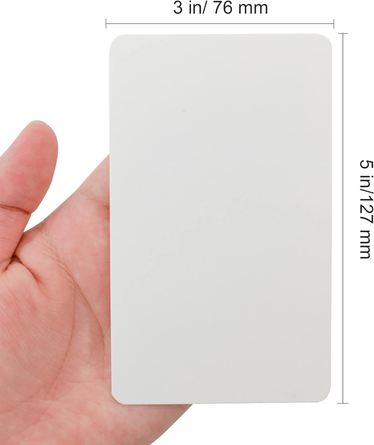 VANRA 300PCS Blank Index Cards 3X5 Inches Note Cards Thick 111Lb Cardstock Flash Cards, Unruled Study Cards for School Learning, Office (White) image number 5