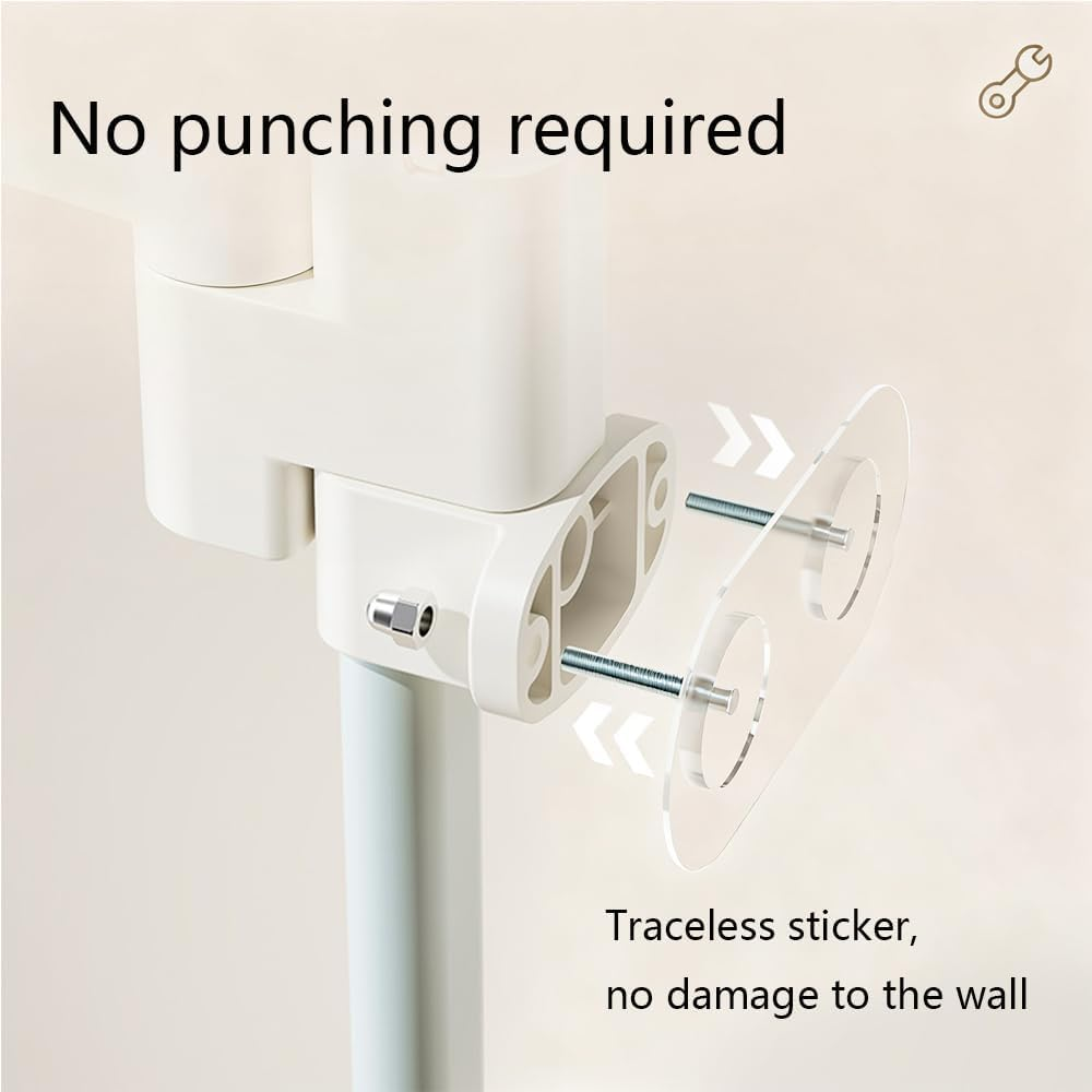 Upgraded 75-110Cm No Bottom Bar Baby Gate, Heavy-Duty Hardware Mount Dog Gate, Adjustable Baby Gate, for House/Stairs/Doorways Use, Safety Pet Gates, Walk Thru Door, Two Way Open image number 2