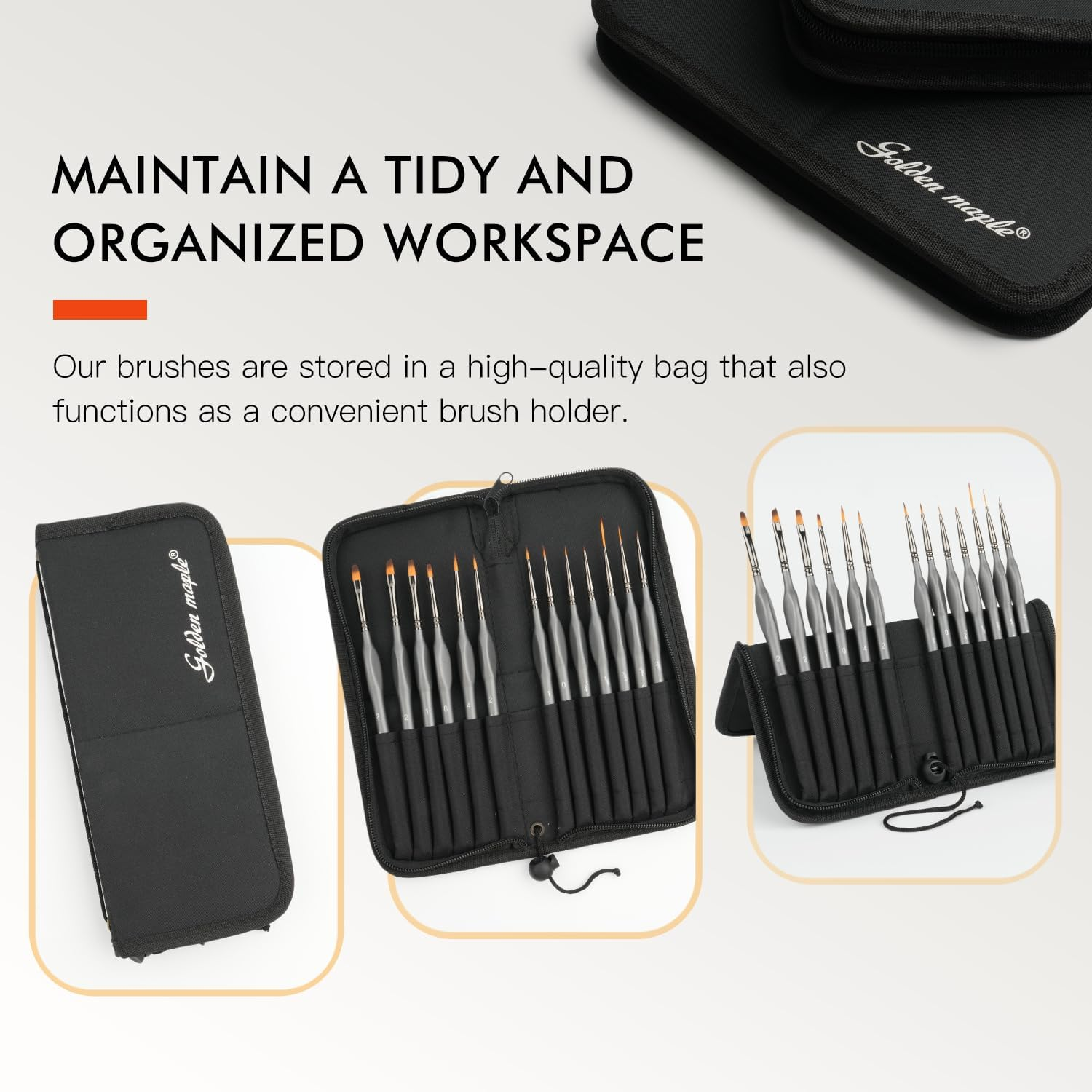 Detailing Paint Brush Set-Golden Maple 13Pcs Miniature Paint Brushes Set for Fine Detail Paint, Acrylic Painting, Watercolor, Oil, Models