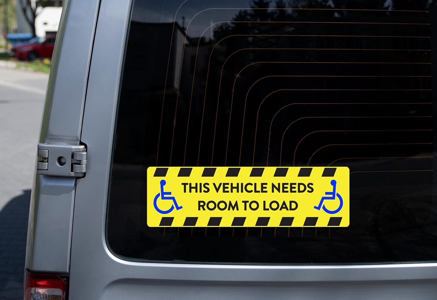 THIS VEHICLE NEEDS ROOM to LOAD Sticker &ndash; 30Cm X 9Cm Handicap Loading Zone Sign Decal | Weatherproof Vinyl | Australian Made Car Van Bus Wheelchair Access Sticker image number 3