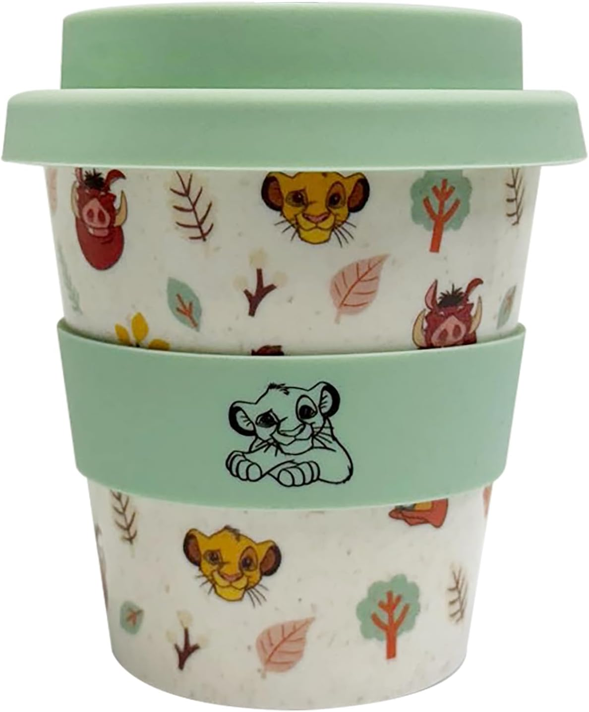 Zak! Lion King and Blue Licensed Bamboo Babyccino Cup - 2 Pack. Reusable Bamboo Based Cup Includes Lid and Silicon Straw, 120Ml Capacity (4Oz) image number 4