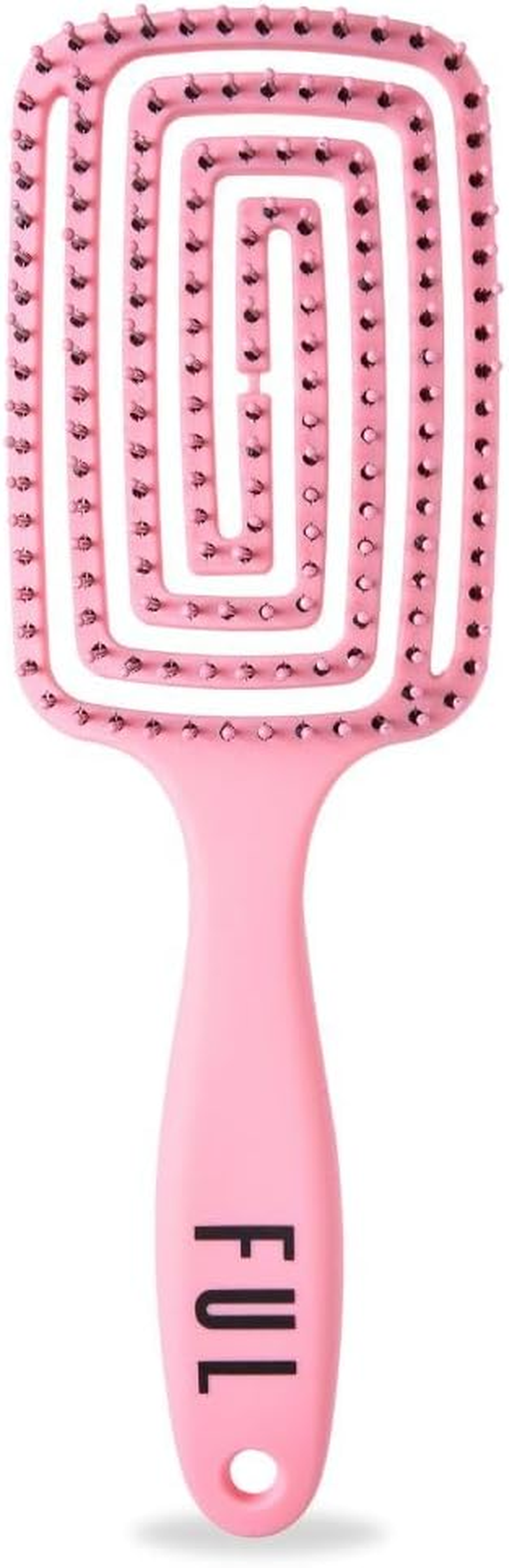 FUL Pink Vented Hair Brush | for Fast Blow Dry | Detangling Hair Brush | Minimises Friction | Ideal for Travel | Suitable for All Hair Types image number 6
