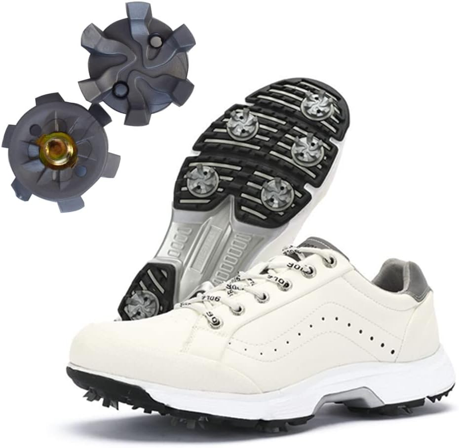 Golf Shoes Spike,20Pcs Golf Shoe Spikes Studs Replacements Tooth Stinger Screw Cleats,Golf Shoe Spikes Replacements,With 1 Piece Golf Spikes Key,Universal Non-Slip Golf Shoes (Grey) image number 4