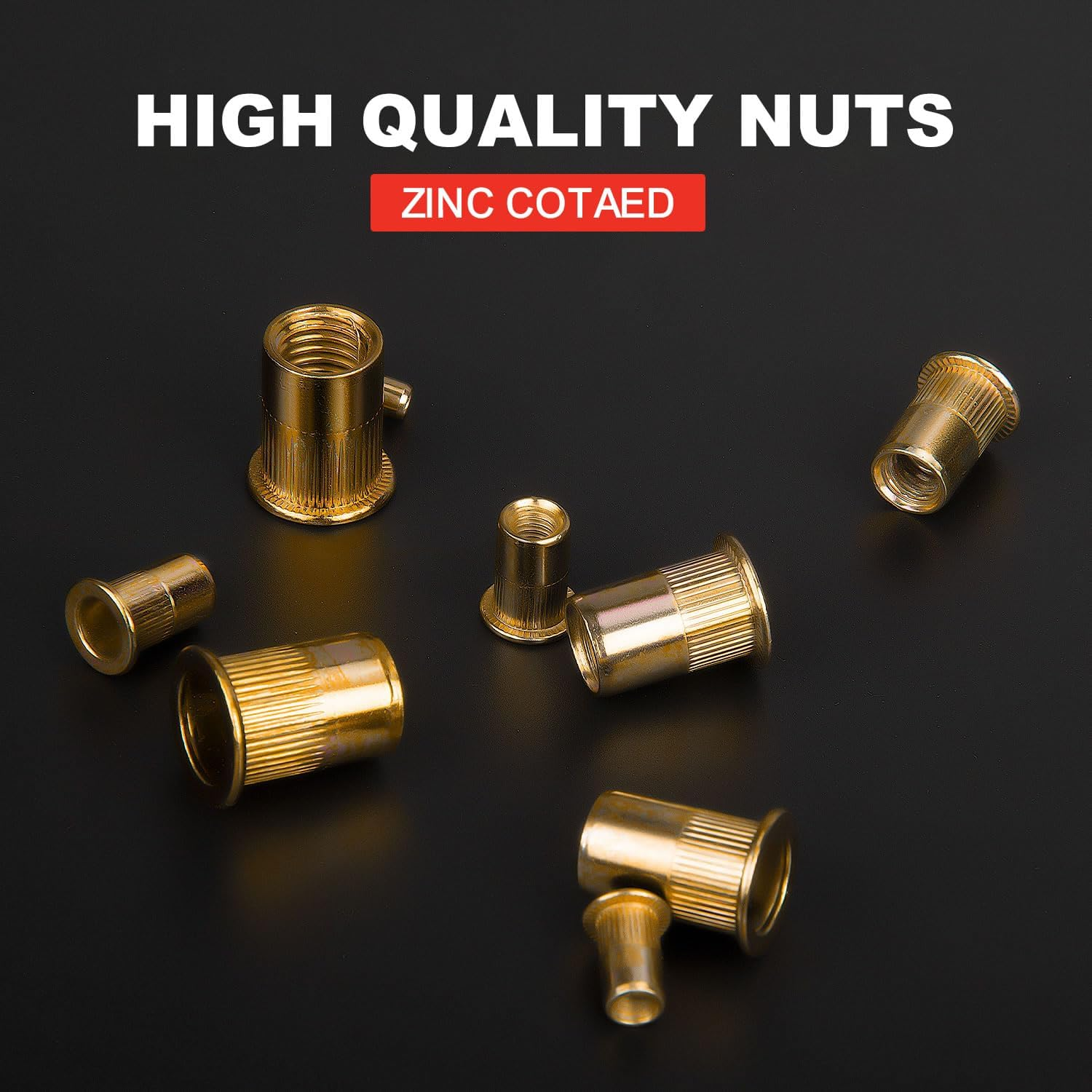 TOPEX 160PCS Heavy Duty Nut Rivet Riveter Rivnut Nutsert Gun Riveting Kit Thread M3-12