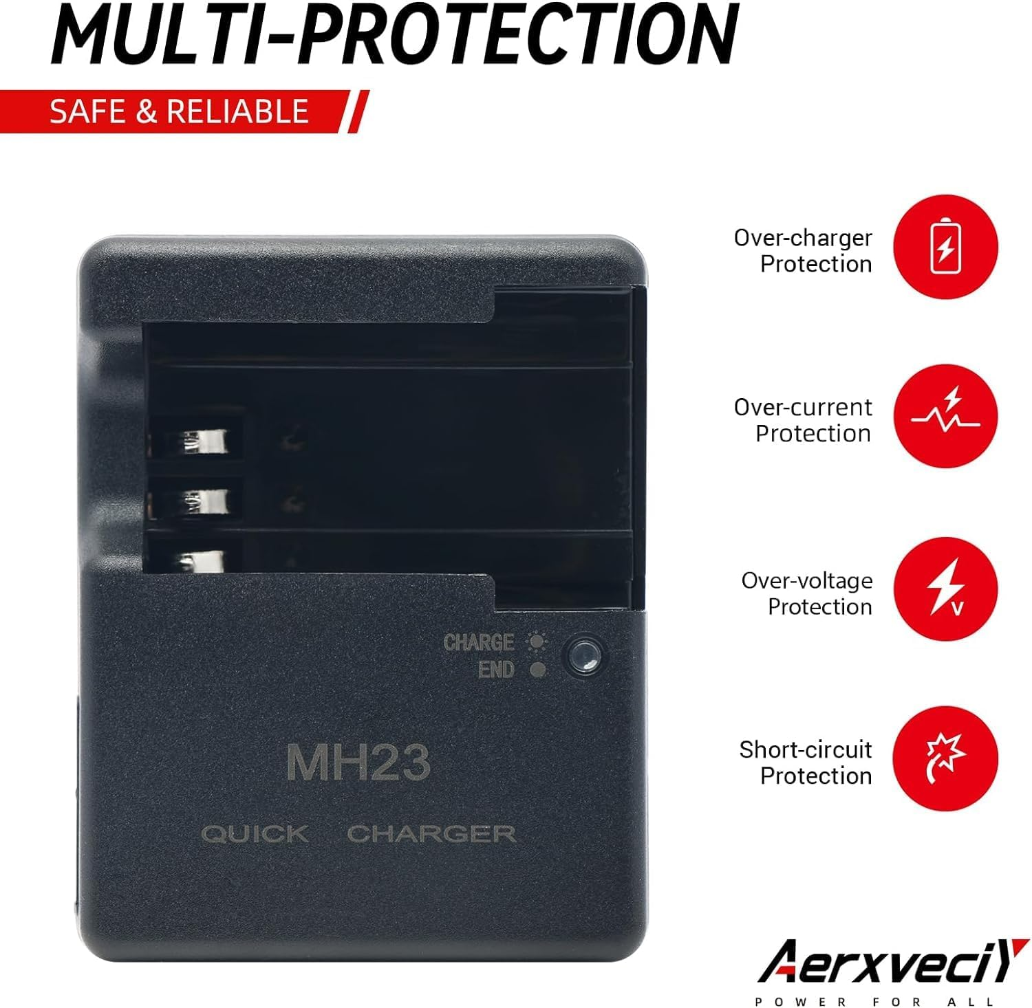 MH-23 Quick Battery Charger for EN-EL9 En-El9A Battery Compatible with Nikon D40 D40X D60 D3000 D5000 Digital SLR Cameras image number 2