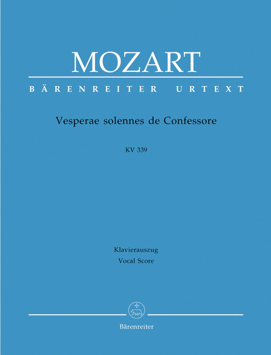Vesperae Solennes De Confessore K.339 ""Solemn Vespers"" (Vocal Score)