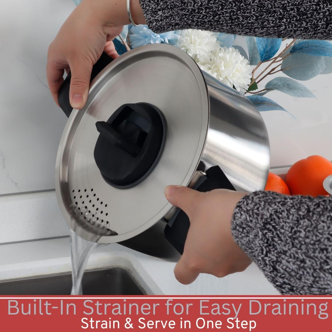 Stainless Steel Camping Cookware Set, 6 Pieces Camping Pots and Pans Set - for Backpacking, Camp, and Kitchen image number 2