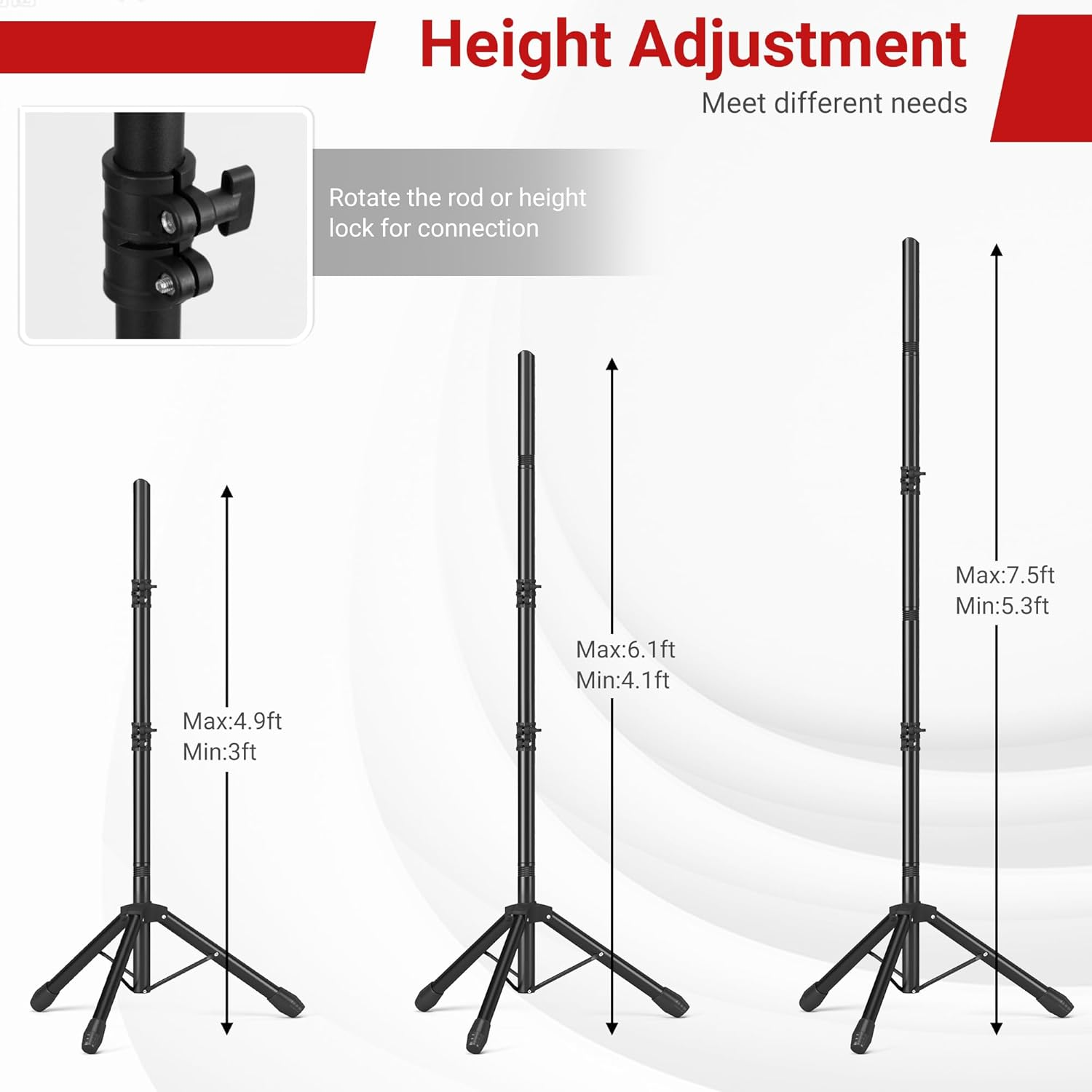Jsungo Backdrop Stand, Adjustable 10X7.5 FT Background Stand Backdrop for Parties, Photo Video Studio, Portable Photography Backdrop Stand with Carrying Bag, 6 Backdrop Clamps, and 2 Stand Bags image number 1