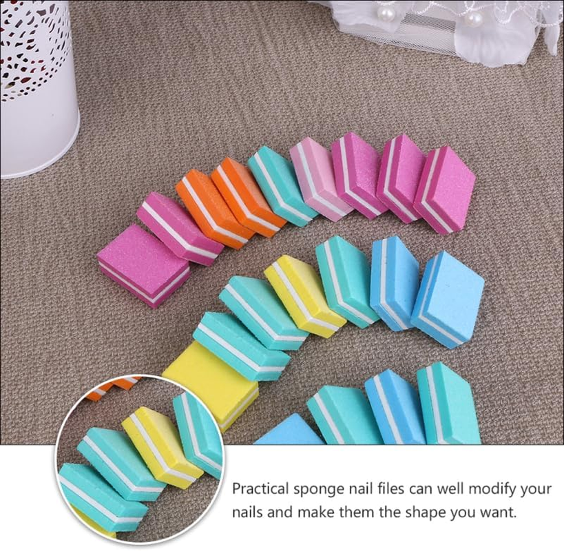 Beaupretty 10Pcs Small Square Sanding Block Nail Buffers Nail Sanding Polisher Polish Block Four Sided Nail File Mini Nail File Toe Nail Buffer Nail Rasp Baby Care Polishing File image number 1