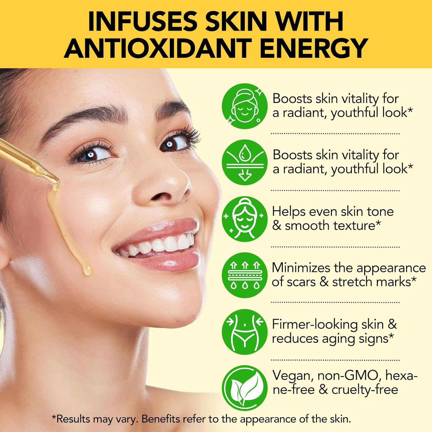 Vitamin E Oil 75,000 IU 2 Fl Oz - Pure Vitamin E Oil for Skin, Face, Hair, Body - Natural for Dryness, Wrinkles, Scars & Stretch Marks, Body Bath Oils Moisturizing and Firming Skin image number 4