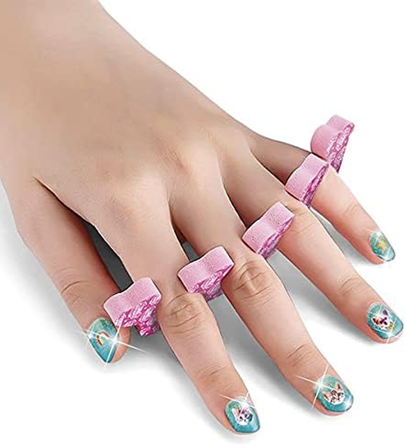 Nail Design Set for Children, Rainbow Pets: Water-Soluble Nail Polish for Children, Nail File, Mini Sticker, Animal Motifs and Varnish Aid