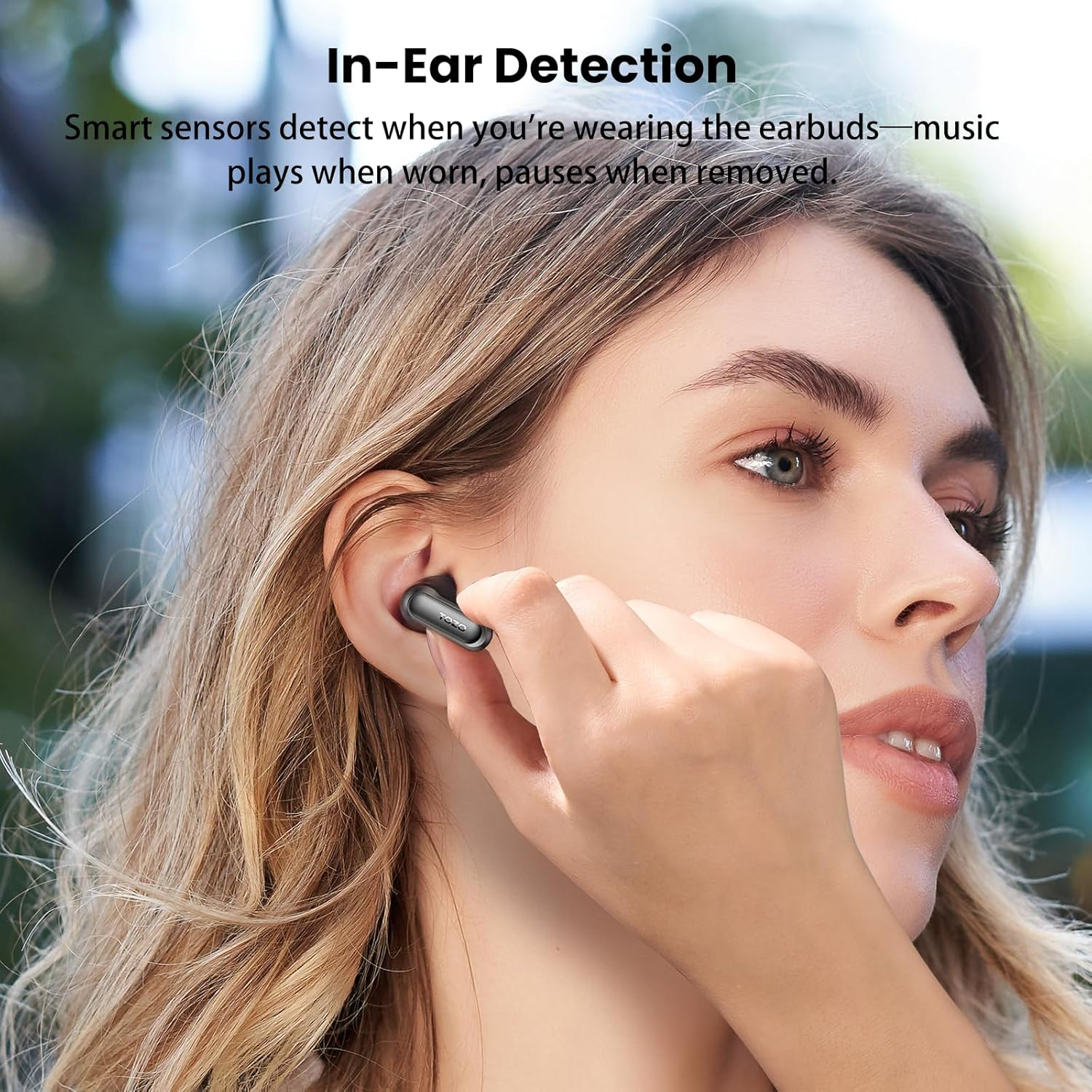 TOZO NC20 Active Noise Cancelling Wireless Earbuds, IPX8 Waterproof Ear Buds, LDAC Hi-Res Sound, Stereo Bass, 6 Mics ENC AI Clear Call, Bluetooth 5.4 Headphones, Wireless Charging Case, 32 Eqs via APP image number 3
