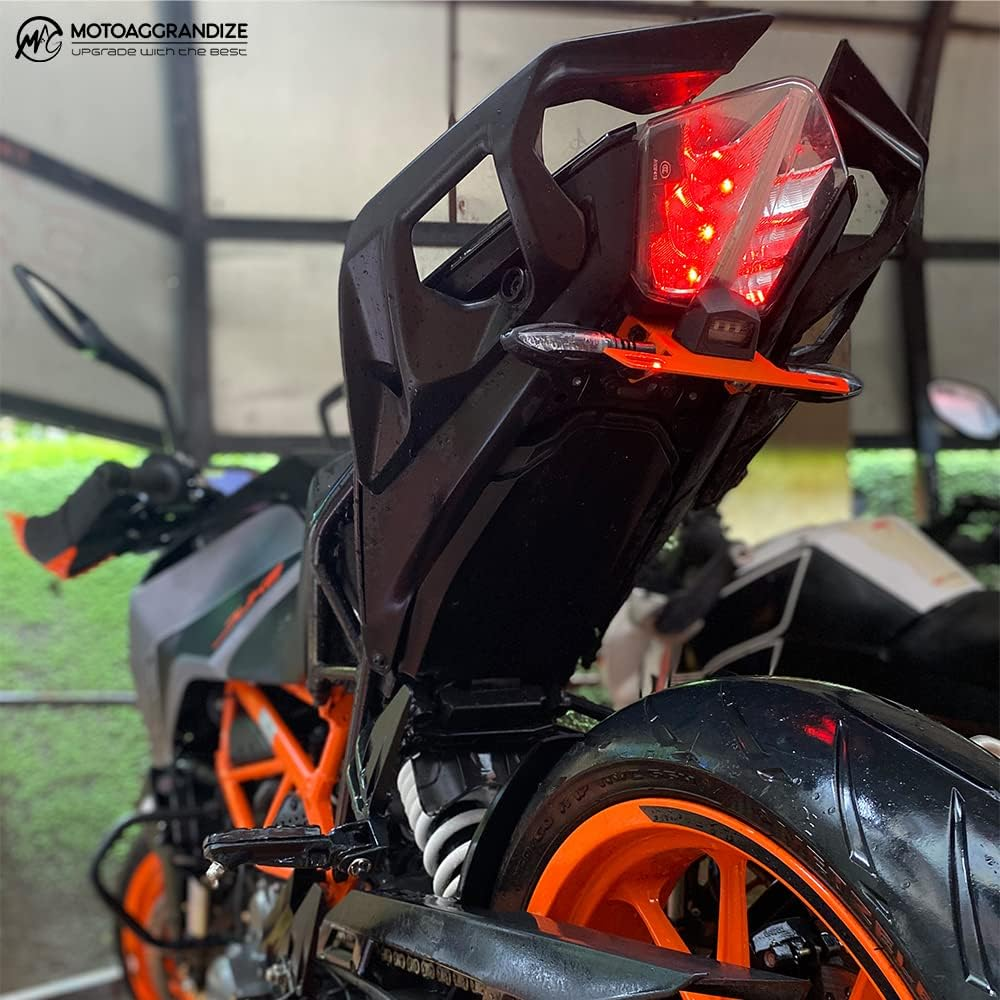Motoaggrandize Compact Tail Tidy Fender Eliminator for Ktm Duke 125 200 250 390 Orange image number 6