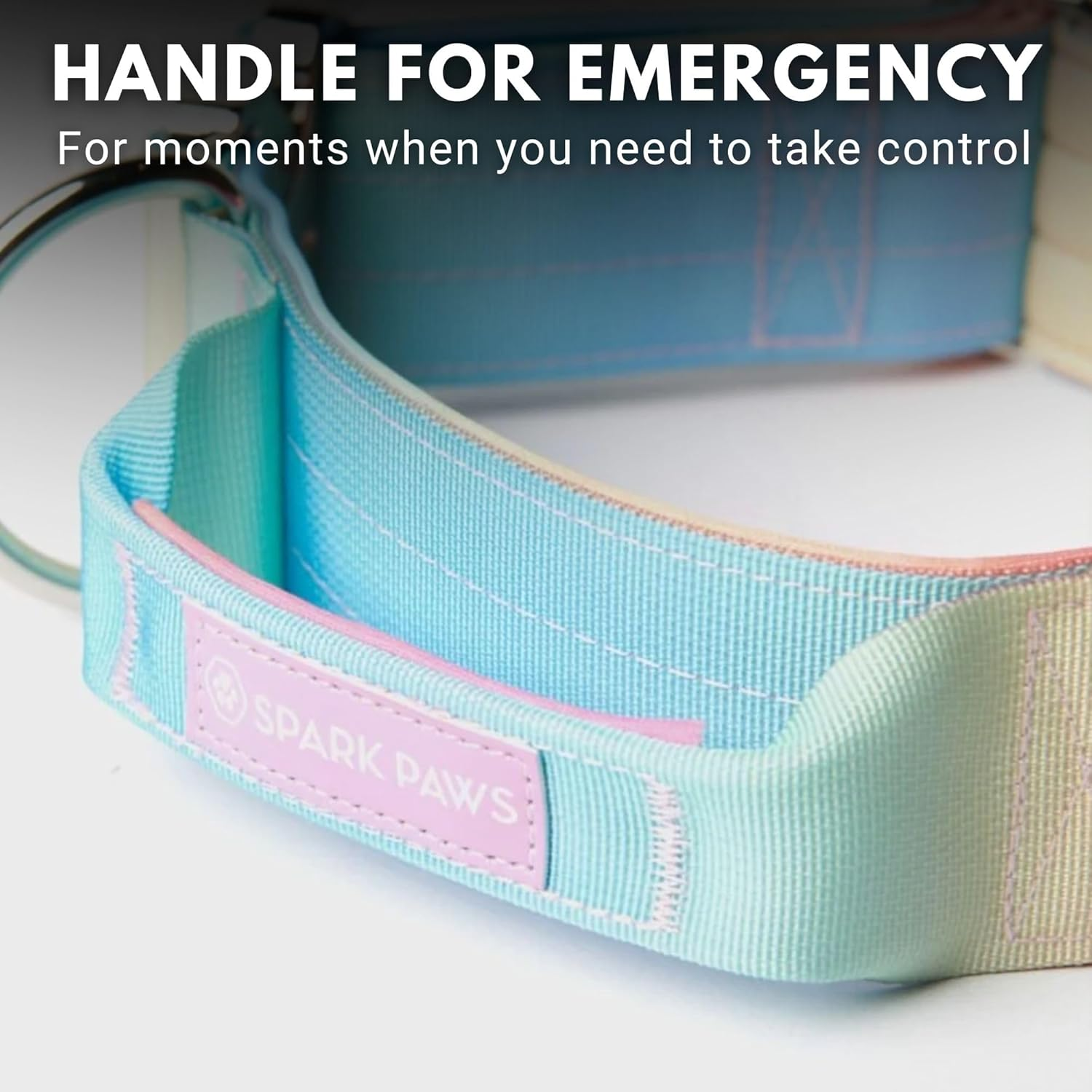Spark Paws Tactical Dog Collar - Robust, Premium Quality, Thick and Durable for Large and Medium Dogs - Pastel Icing - L, 5 Cm