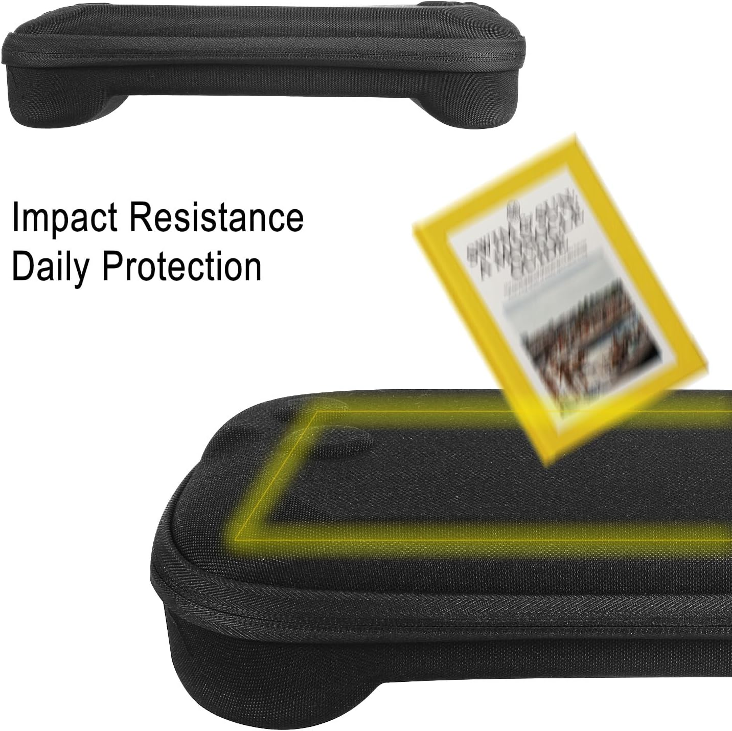 Digi-Tatoo 【Carry Case+Screen Protector】 Large Carrying Case Compatible with 2025 Lenovo Legion Go S 8" & Accessories, Shockproof Scratch-Proof Travel-Friendly Protective Hard Shell Suitcase - Black - White-2025 Legion Go S image number 4