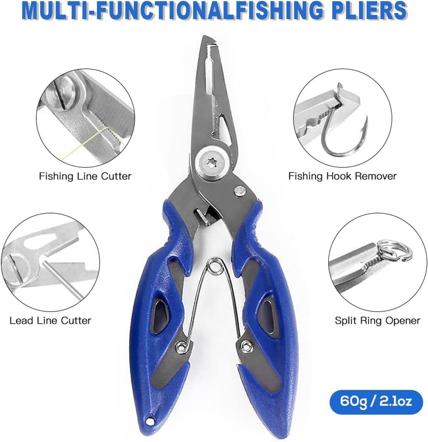 IONPSHG 263Pcs Fishing Accessories Set Fishing Accessories Kit Lure Sea Fishing Rocky Fishing Set with Tackle Box Including Plier Jig Hooks Sinker Weight Swivels Snaps Sinker Slides image number 5