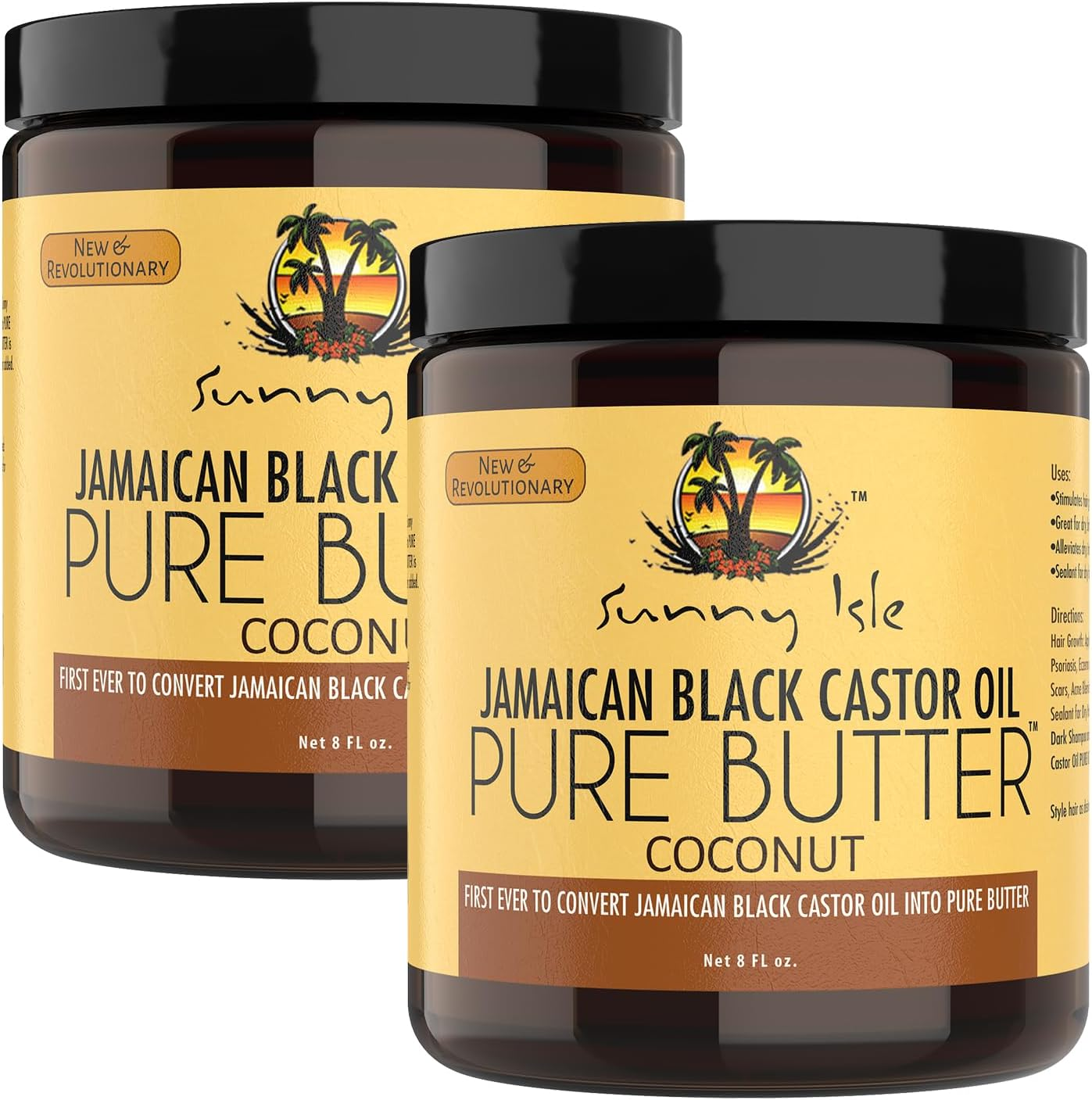 Sunny Isle Jamaican Black Castor Oil Pure Butter with Coconut 8Oz (Pack of 2) image number 1