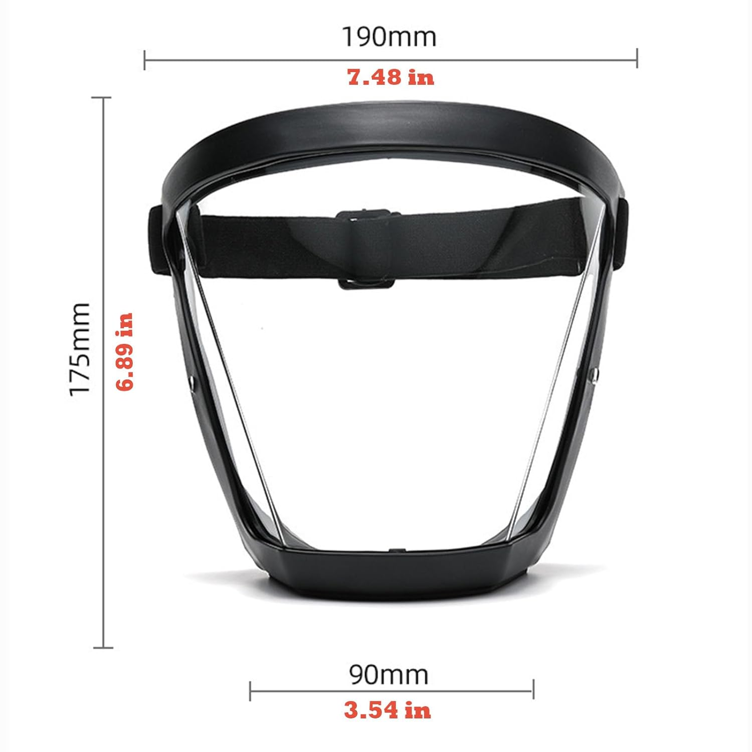 2 Pcs Face Shields for Weed Whacking,Anti-Fog Protective Full Face Mask,Safety Face Shield for Grinding and Cutting,Clear Face Shield for Weed Whacking Reusable image number 5