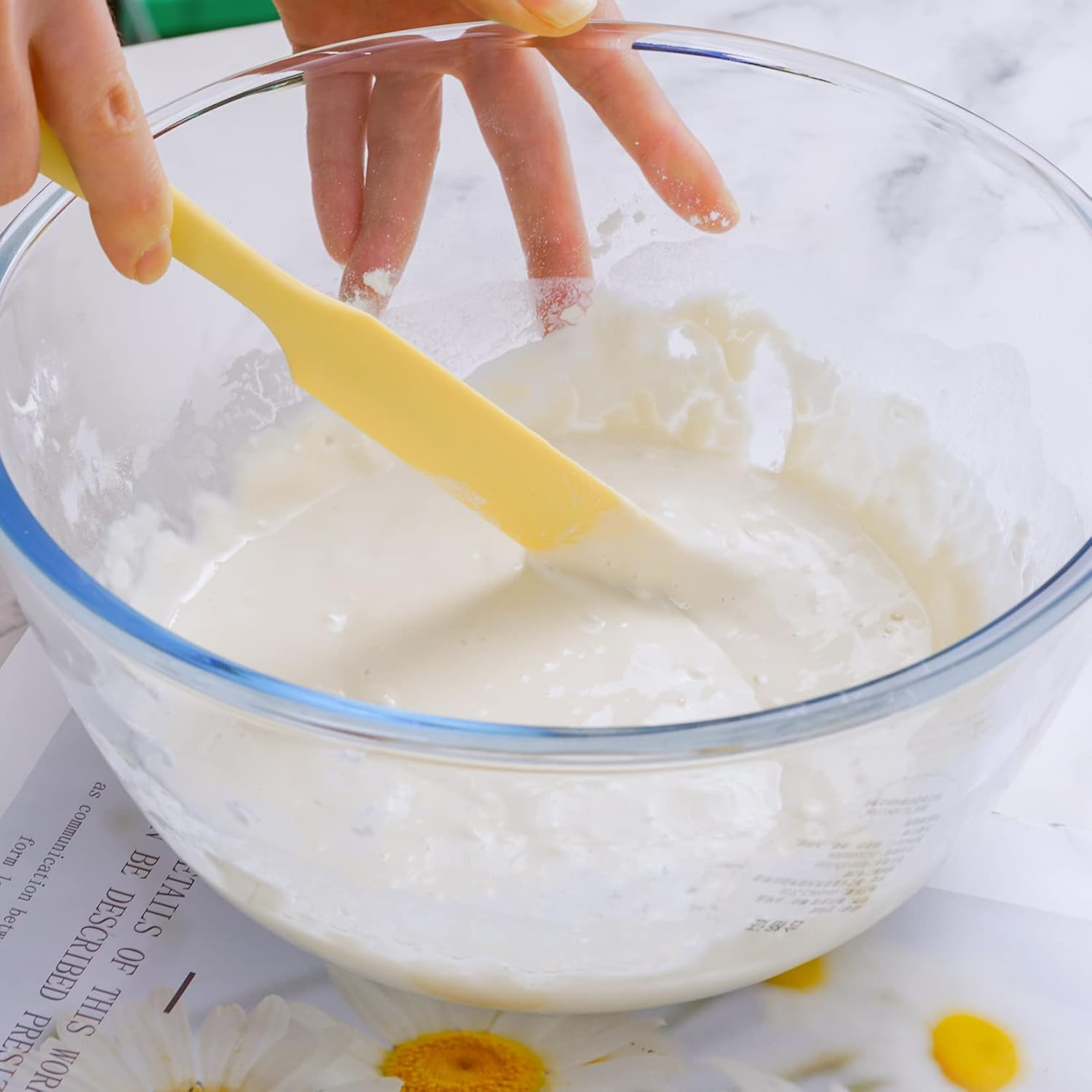 4Pcs Silicone Spatula Set Heat Resistant Cake Cream Butter Spatulas Mixing Batter Scraper Non-Stick Flexible Baking Cooking Tool 4 Colors (Mix Color-3) - Mix Color-2 image number 7