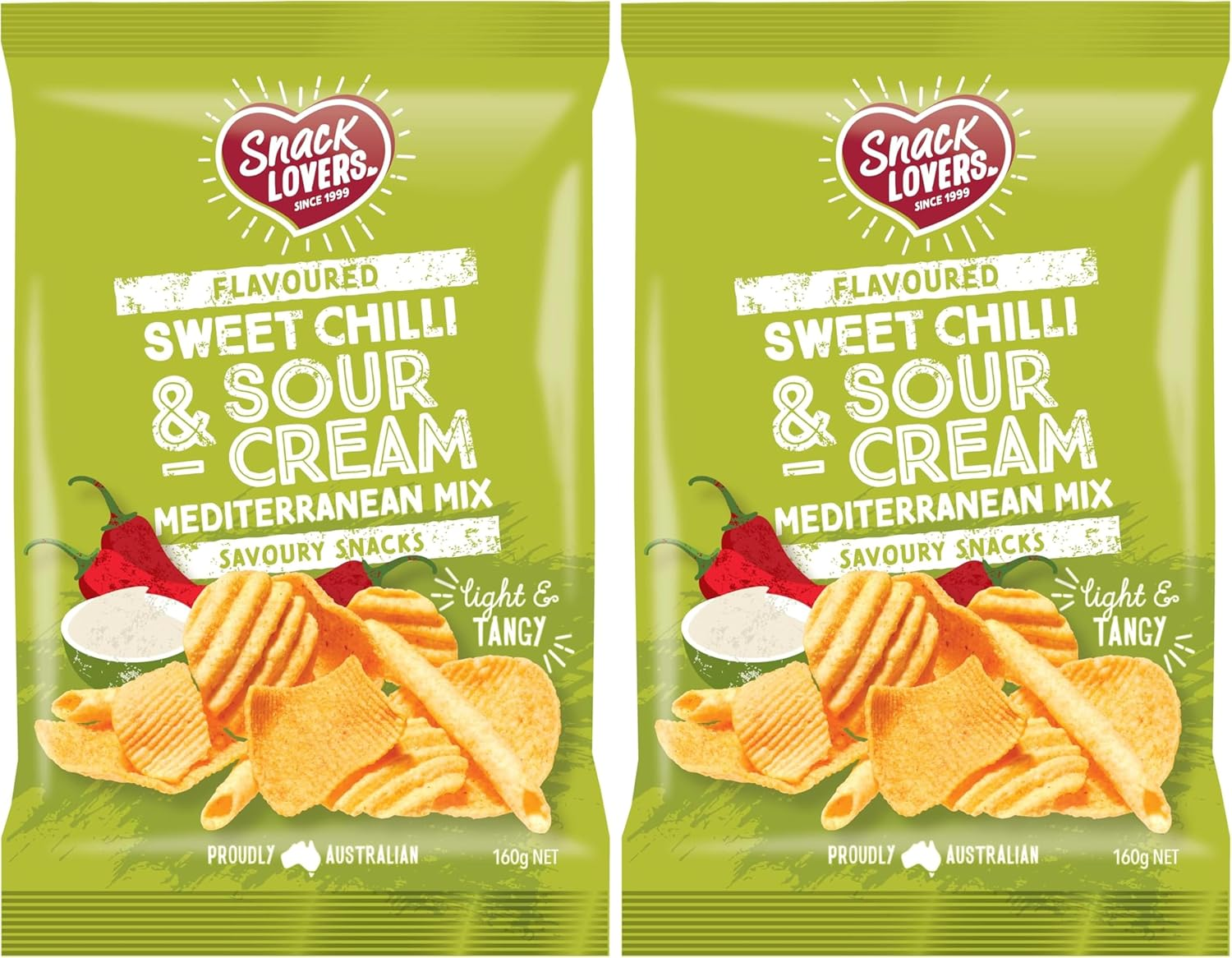 Snack Lovers Sweet Chilli and Sour Cream Mediterranean Mix Savoury Snacks 160 G image number 1
