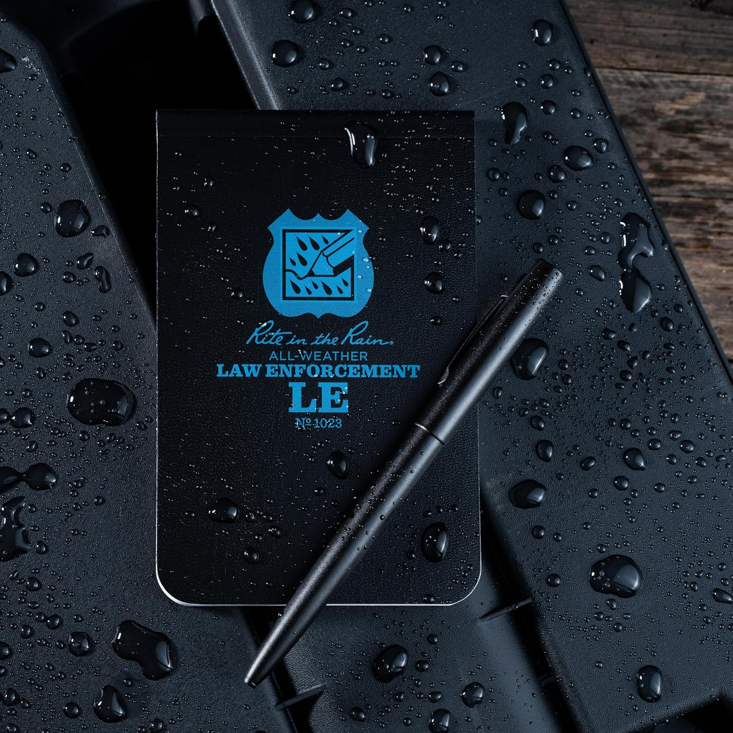 Rite in the Rain All-Weather Smyth-Sewn Notebook, 3.25" X 5", Black Cover, Legal Pattern, (No. 1023) image number 1