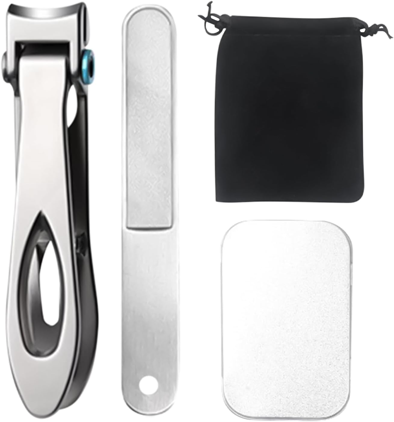 Mlqkpwy Men Nail Clipper Set | Stainless Steel Grooming Fingernail Cutter Set,Professional Manicure Tool, Portable Nail Cutter Kit for Friends Family Youth Daughter Son Teens