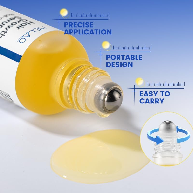Hair Growth Serum with Roller Applicator - 30Ml Scalp Treatment for Thinning Hair - Strengthening & Nourishing Hair Care Essence for Men & Women image number 6