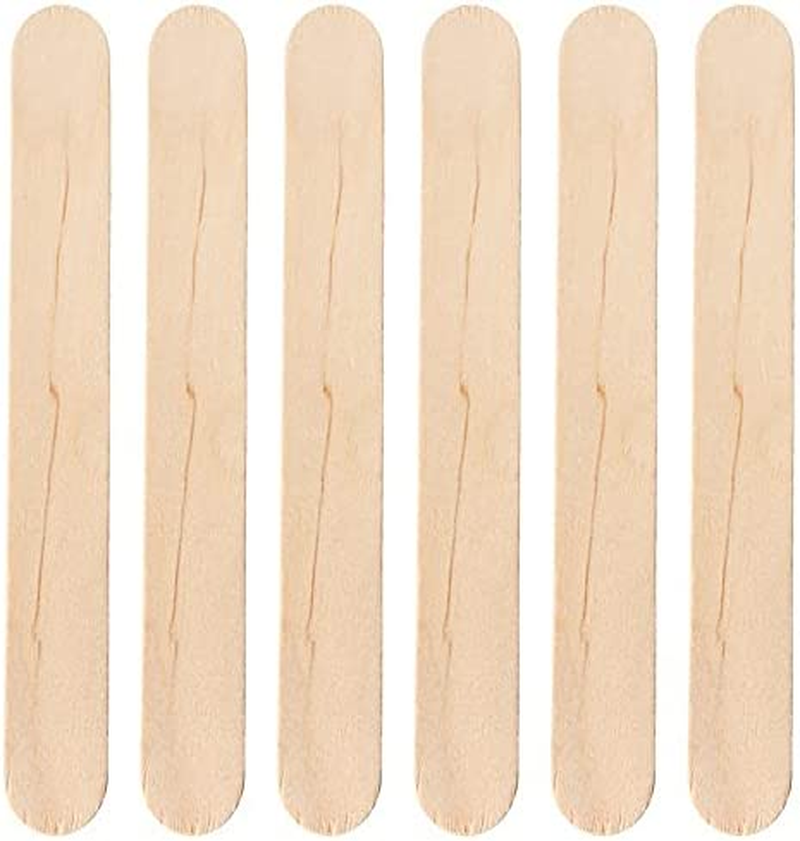 100Pcs Wooden Waxing Wax Spread Spatula Sticks Beauties Factory Hair Removal Disposable Large Wood Applicator Flat Spatulas Craft Art image number 1