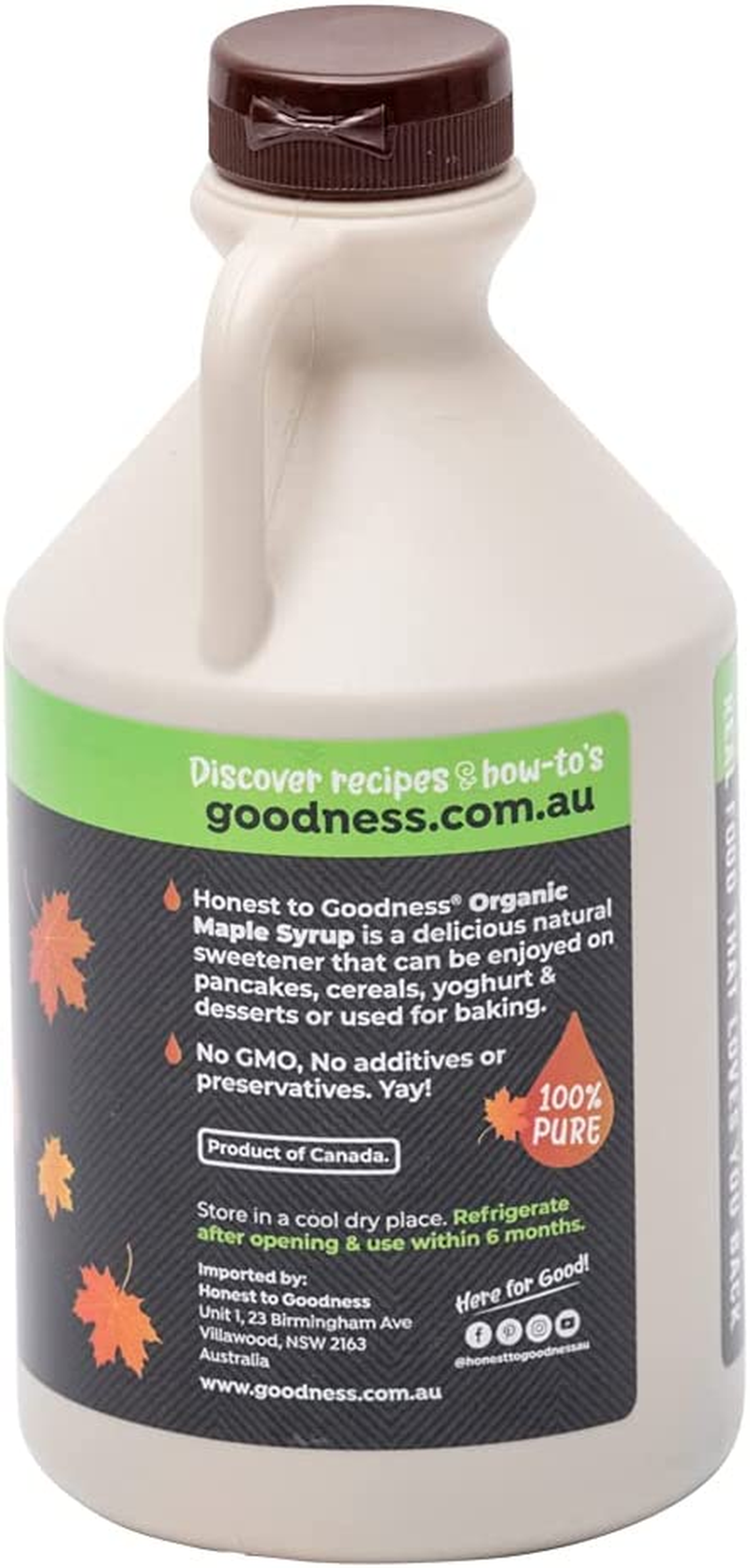 Honest to Goodness Organic Grade a Dark Robust Maple Syrup 1 Litre image number 4