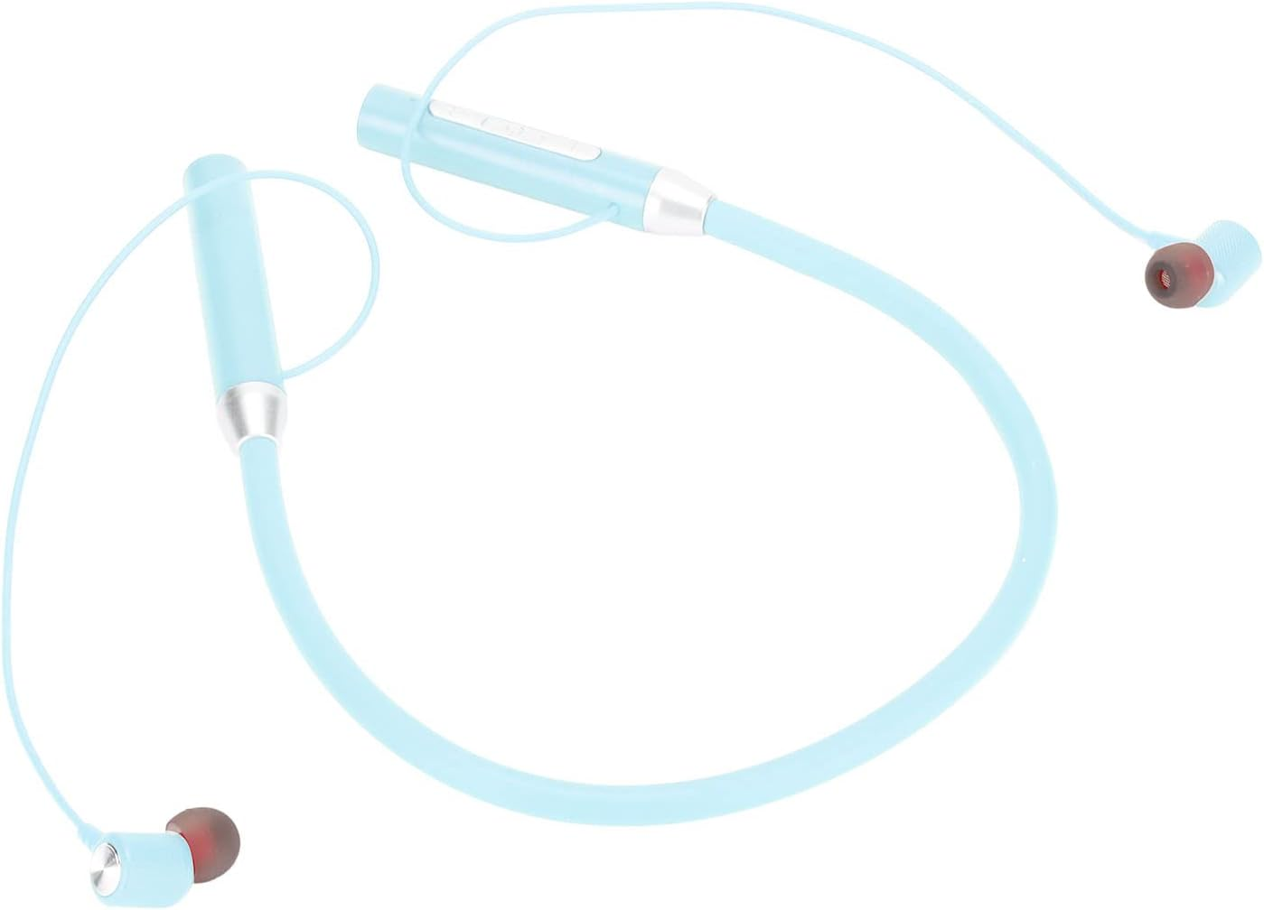 Wireless Neckband Earbuds Bluetooth 5.2 IPX5 Waterproof Magnetic with Enhanced Bass Stereo Sports Headphones for Workout (Blue) image number 4