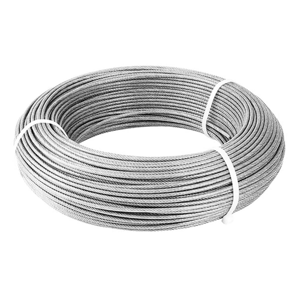 ZONADA 3Mm 50M 304 Stainless Steel Vinyl Coated Hanging Wire Cable Kit with Thimbles Crimping Sleeves Wire Rope Clips for Garden Plants Supporting, Picture Lights Hanging Clotheslines Rigging Wire image number 5