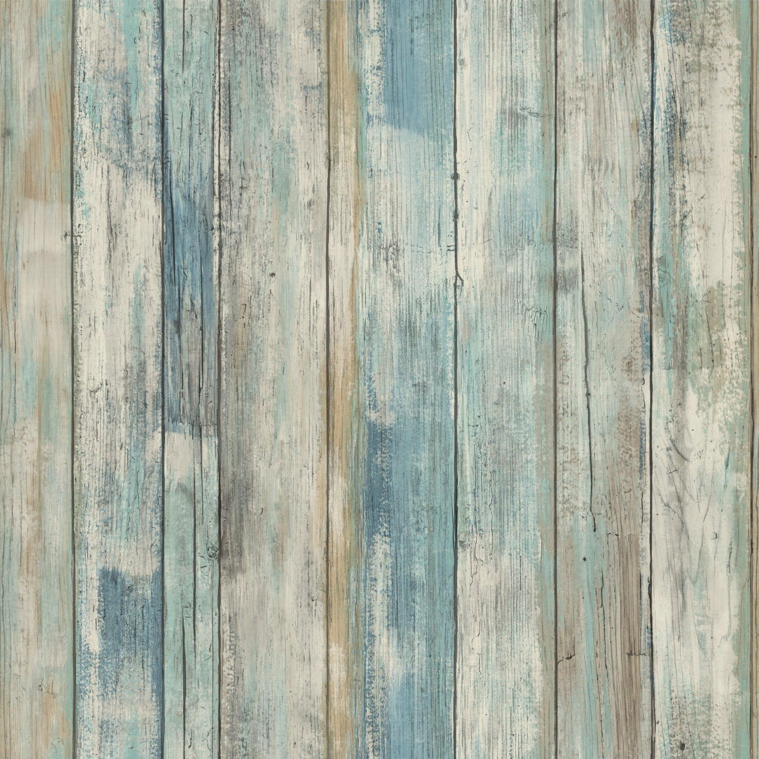Roommates Distressed Wood Peel and Stick Wallpaper, Rustic Wood