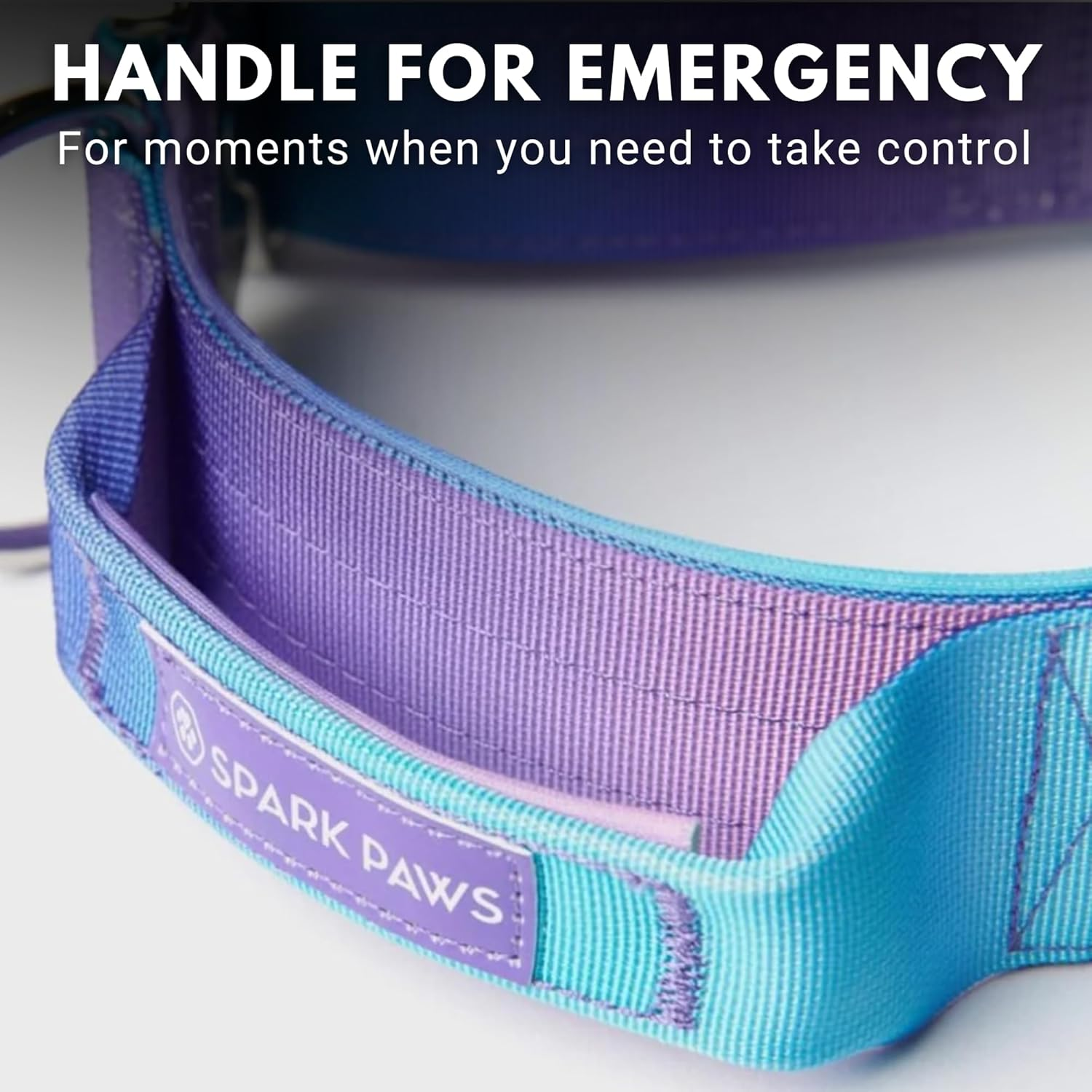 Spark Paws Tactical Dog Collar - Premium Quality Collar for Your Canine Companion - Gradient Blue Purple &ndash; Size S (5Cm) image number 2