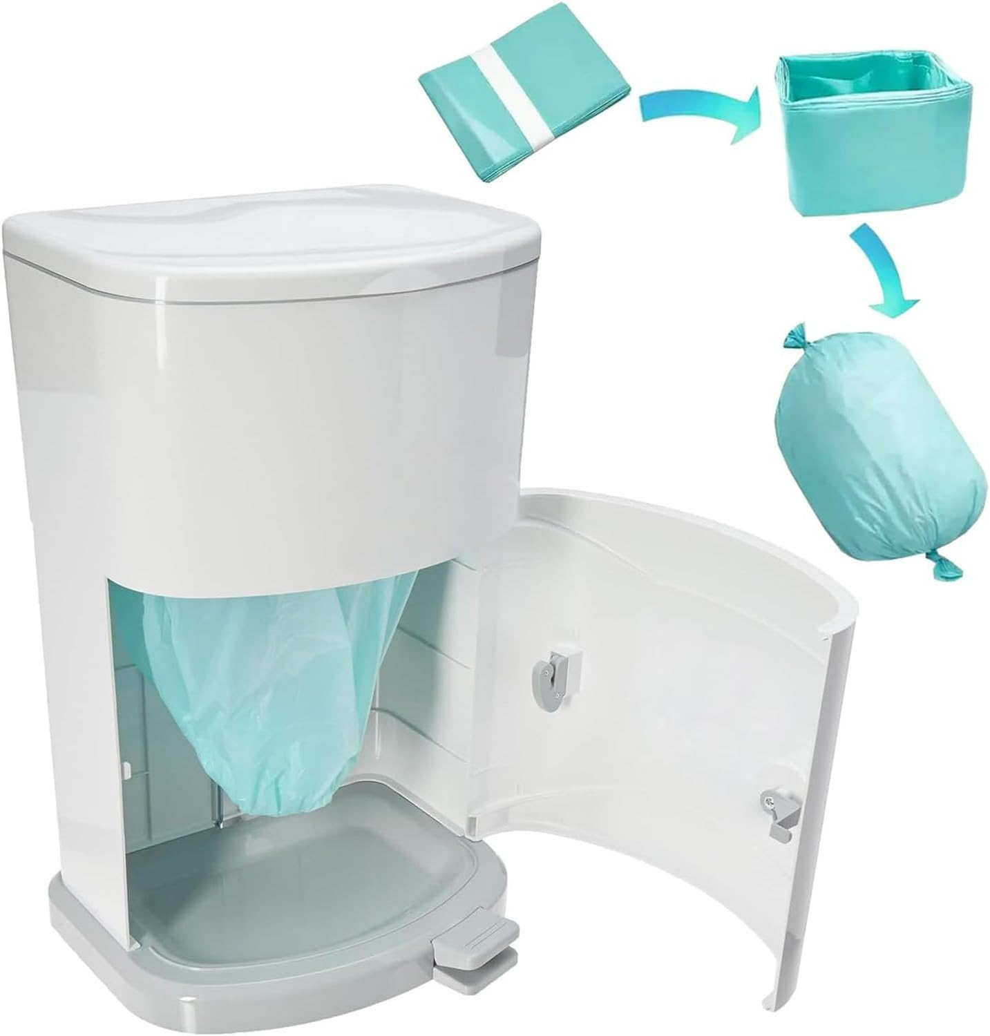 6 Pack Nappy Bin Refill Bags Compatible, Newborn Baby Diaper Pail Liner, Deal with Odors Effectively,Baby Diper Large Capacity,Nappy Bin Refill Bag (12Meters Each) image number 1