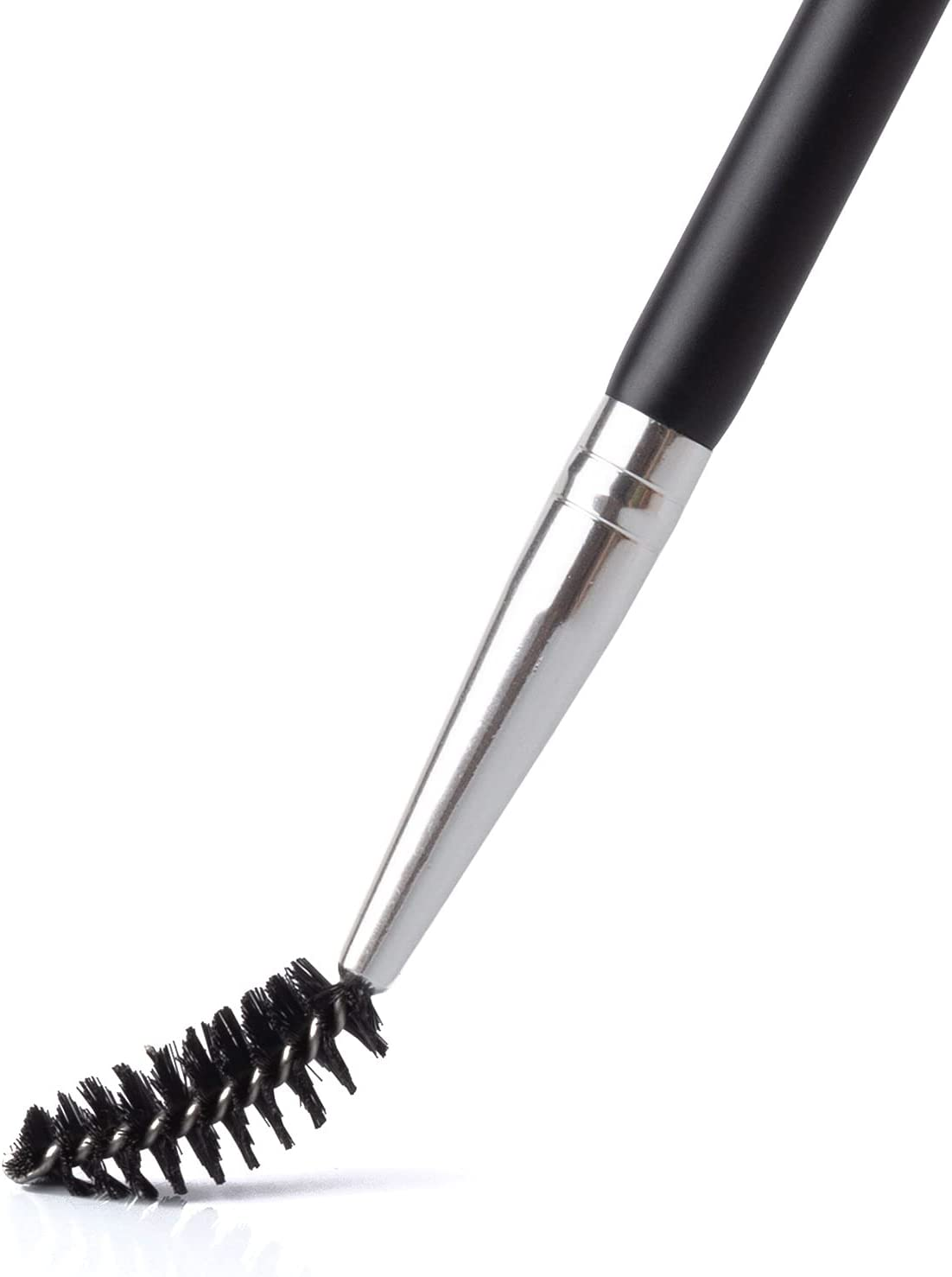 Beauty7 Eyebrow Brush and Comb, Duo Eyelash Comb, Angled Spoolie Brush for Eye Makeup (Black) image number 4