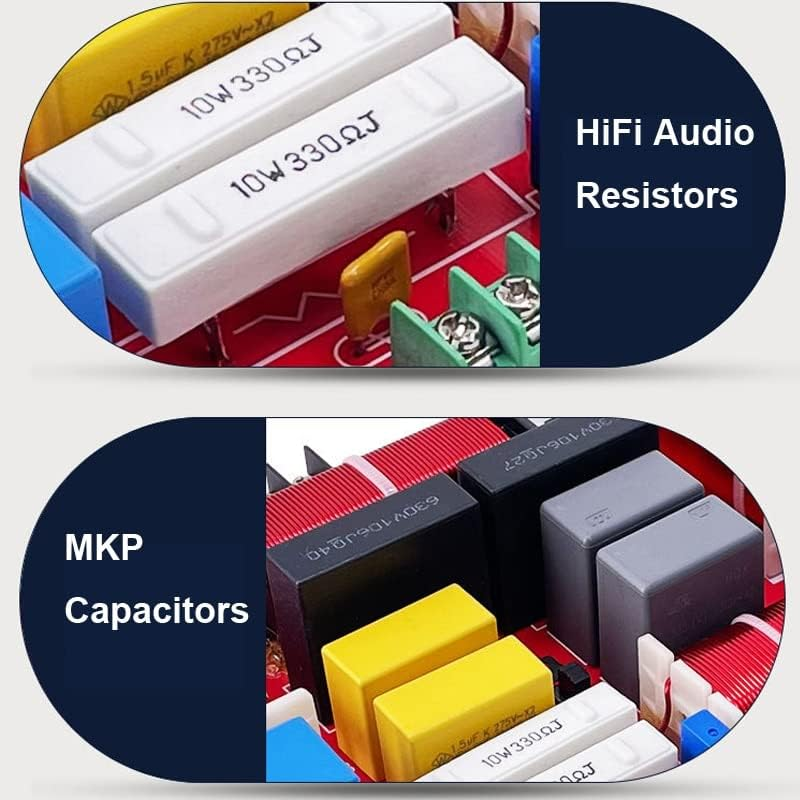 HOOCI 2PCS 4 Way 450W Stage Speaker Crossover Filters Home Theater Hifi Stereo 4Unit Circuit Stereo Audio Frequency Divider image number 5