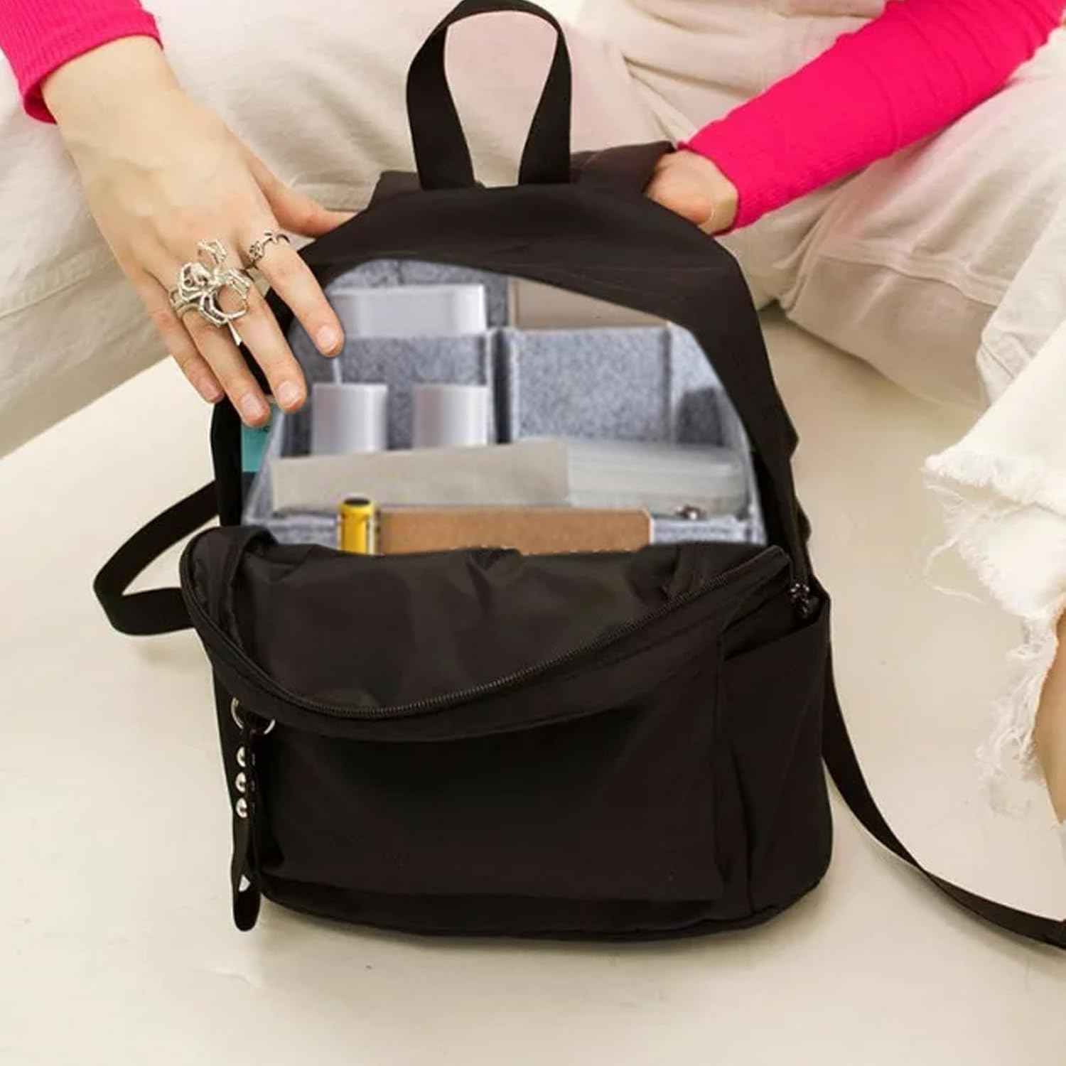 Backpack Organizer Insert, Backpack Organizer - Backpack Insert Wallet Organizer, Travel Backpack Organizer Liner with Multi Pockets for Rucksack Shoulder Bag - B image number 7