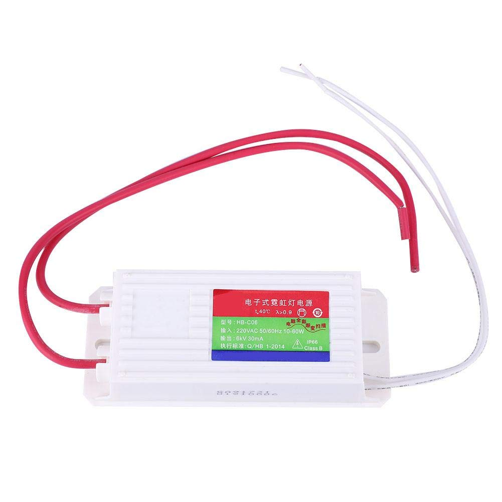 Spacnana Neon Light Electronic Transformer, 6KV 30Ma AC Input, IP66, for Outdoor Use