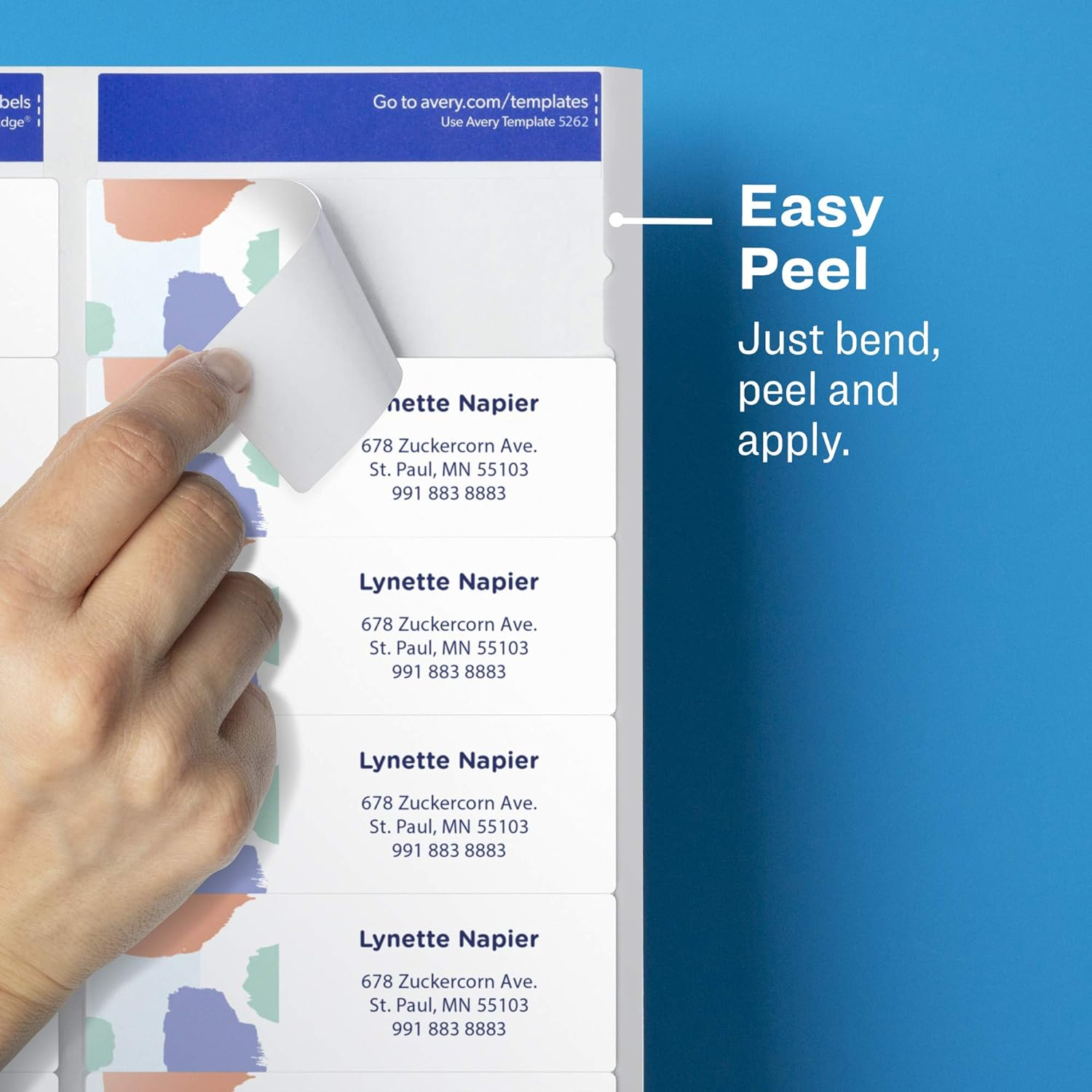 Avery Printable Shipping Labels with Sure Feed, 2" X 4", Matte Clear, 100 Blank Mailing Labels (18863) image number 6