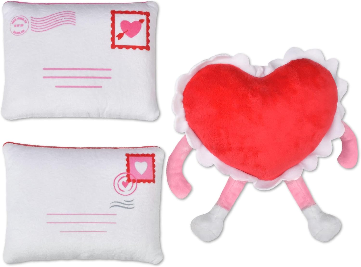 Iscream Valentine Kawaii Love Notes Fleece Play Pillow Set with Embroidered Accents image number 6