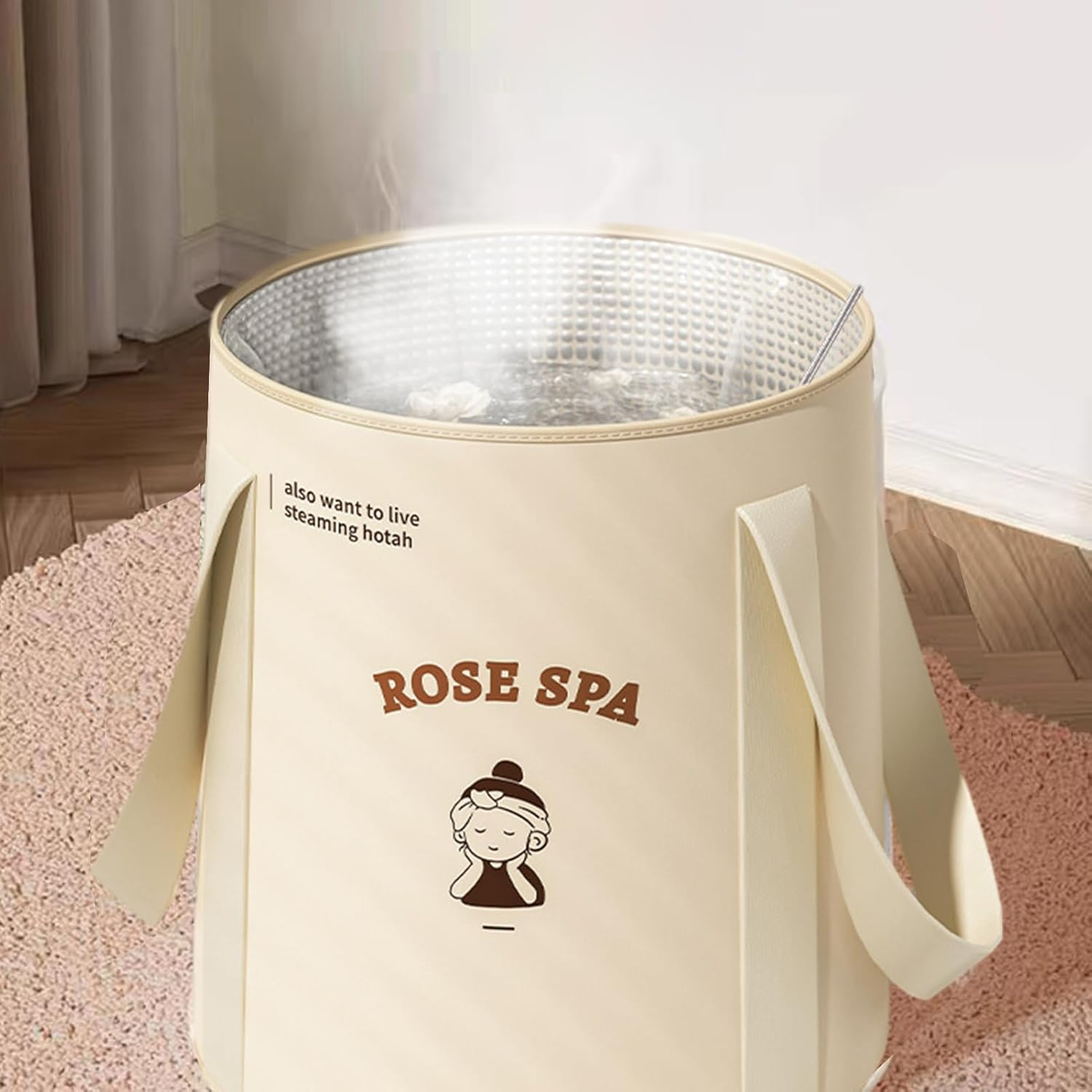 Portable Foot Soaking Bucket,Outdoor Water Container | Leakproof Foldable Durable Large Capacity Universal Collapsible Foot Soaking Basin for Fishing Hiking Spa Travel Borato image number 6