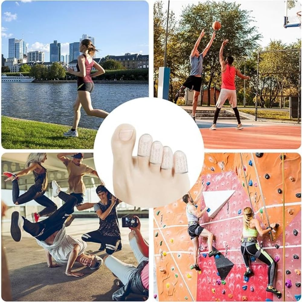 30 Pcs Silicone Toe Protectors, Breathable Toe Caps, Prevent Blisters, Provide Relief from Falling Toenails, Corns, Hammer Toes, Anti-Friction, Gel Toe Separators for Men and Women(Clear) image number 4