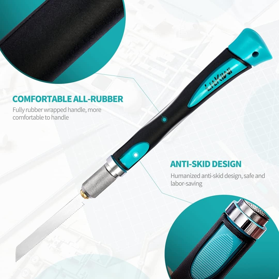 Prozwee Model Craft Hand Saw Kit(With 14PCS Saw Blades),Modeling Knife Hacksaw Tool,Diy Mini Razor Saw Kit for Handcrafted, DIY Models and Other Fine Cutting image number 3