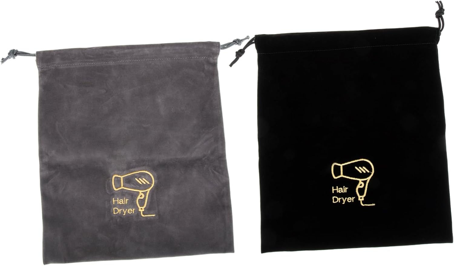 Healvian 2Pcs Drawstring Hair Dryer Bags Storage Pouches for Travel Dorm Bathroom Use Smooth Lint Protection image number 2