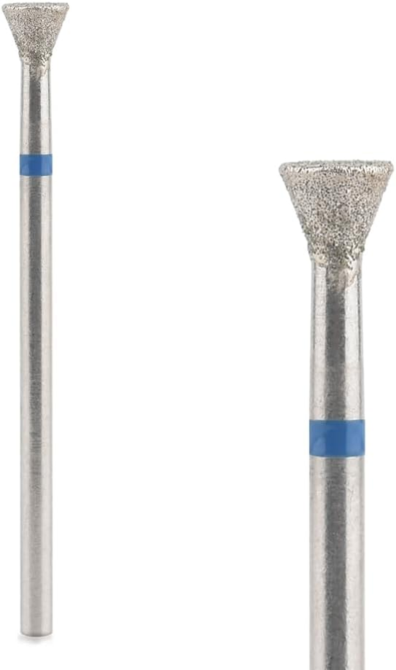 KADS Cuticle Nail Drill Bits Cuticle Bit for Nail Drill Diamond Drill Bits 3/32&rdquo; Professional Safety Cuticle Clean Drill for Electric Remove Cuticle Dead Skin (47D-M, Inverted Cone Shape)