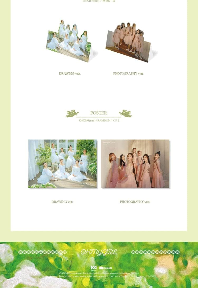 Oh My Girl - [The Fifth Season] 1St Album Photography Cover Ver Cd+136P Photobook+1P Concept Card+1P Selfie+1P Angel Card+1P Museum Ticket+1P Pop-Up Card+Tracking K-POP Sealed image number 2